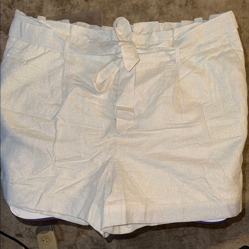 A New Day Cream High Waist Paperbag Shorts